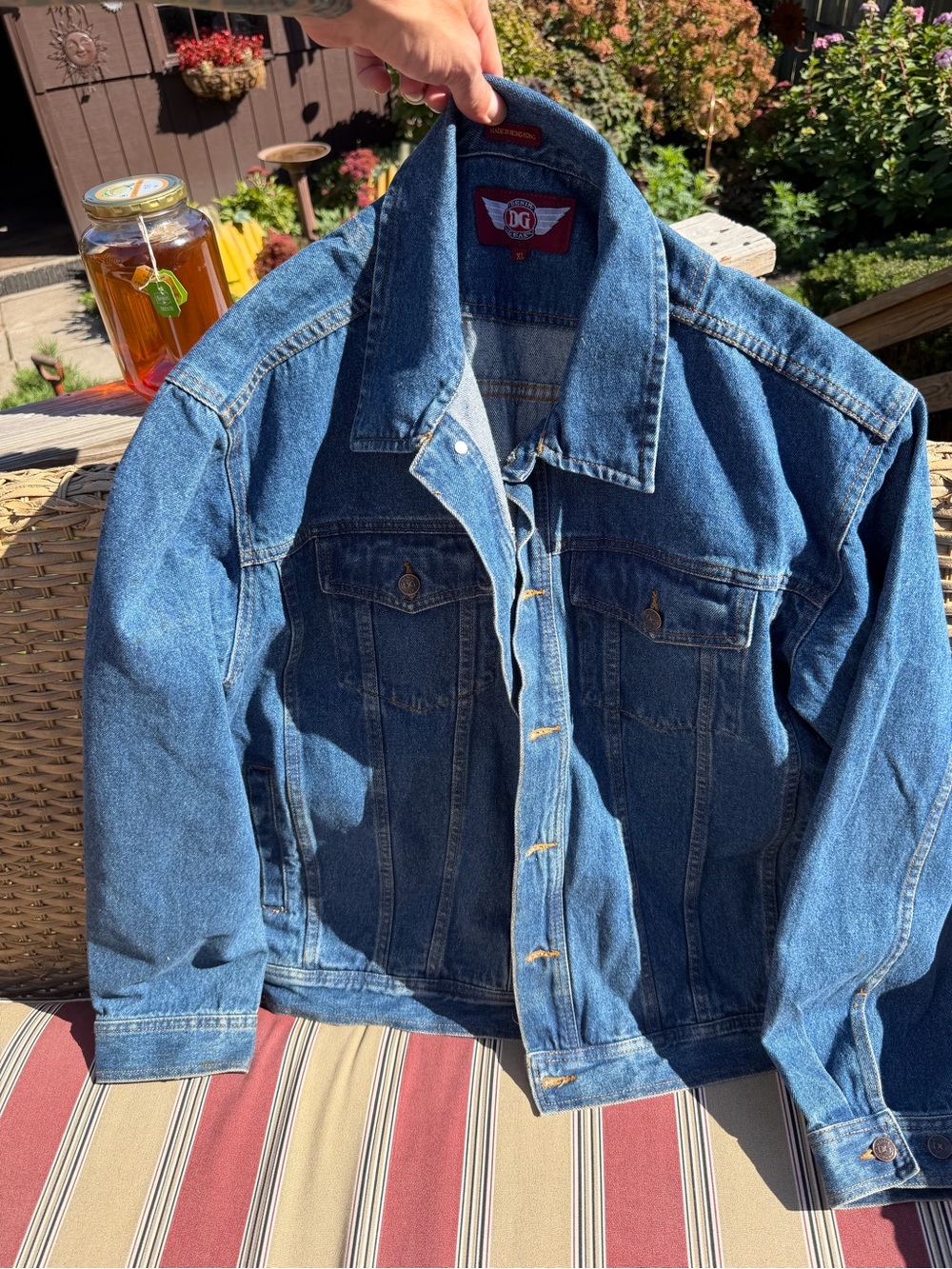 Denim Gear Blue Jacket - Men's Jean Coat size XL Made in Hong Kong ! - Picture 5 of 10